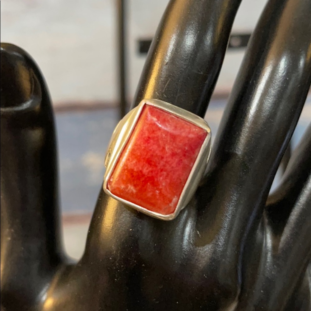 RARE Genuine carnallite gemstone n sterling silver